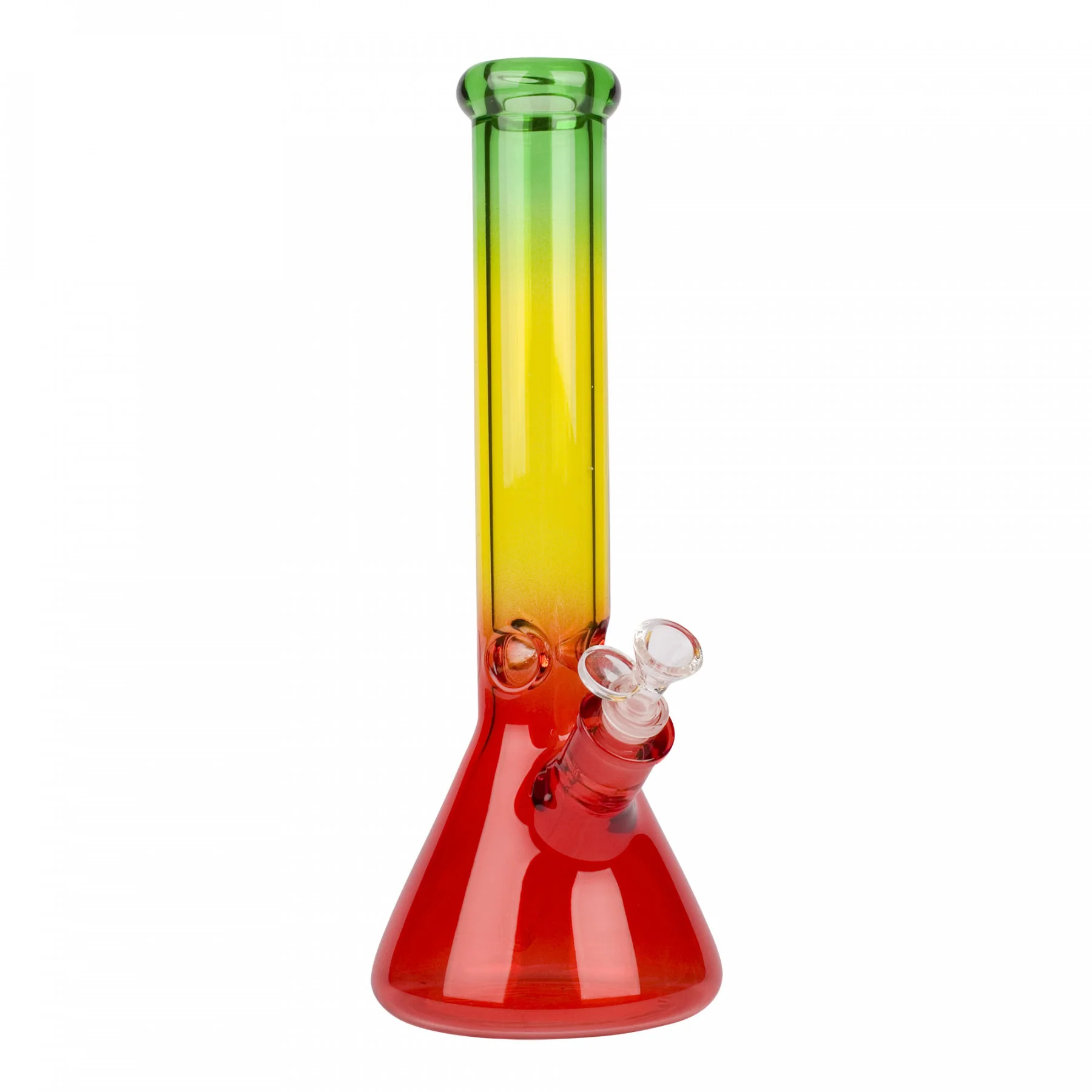 No Logo 12" Tall Day Glow Beaker Bong W/Ice Pinch - Image 3