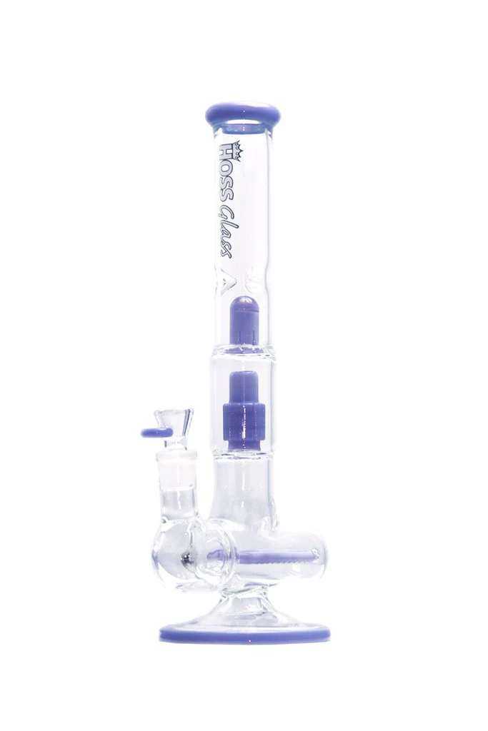 Hoss 16" Tall Triple Inline to Grid Perc Bong - Image 7