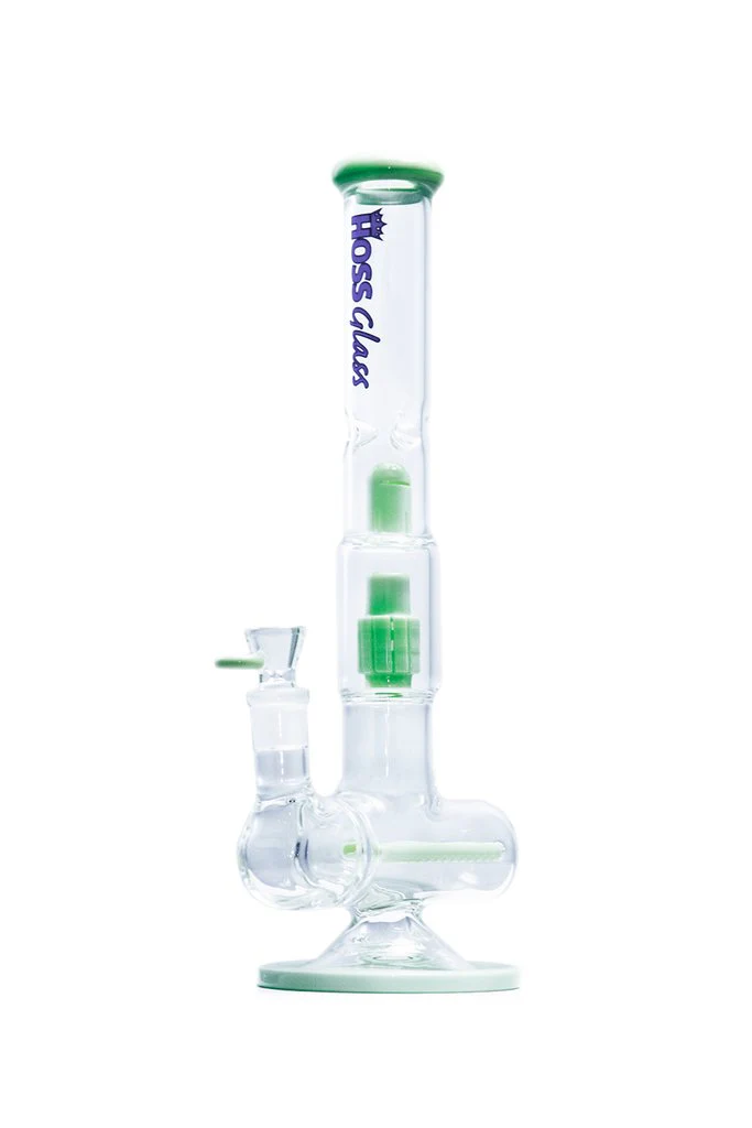 Hoss 16" Tall Triple Inline to Grid Perc Bong - Image 9