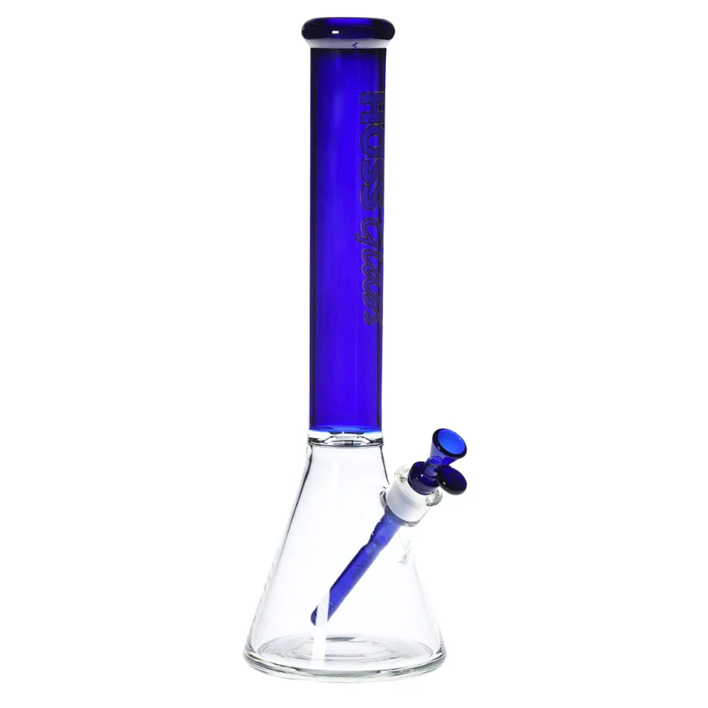Hoss Glass 18" 7mm Thick Beaker w/ Colored Top - Image 3