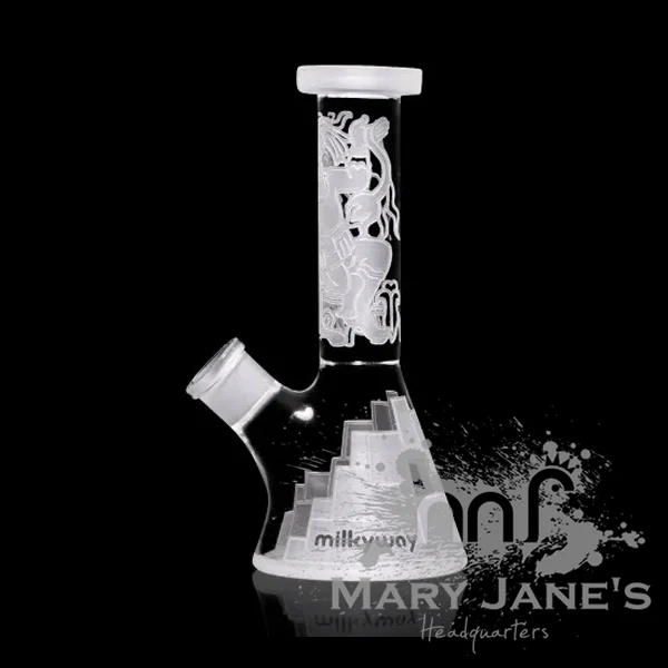 Milkyway Glass 7.5" Tall Mayan Fort Mini Dab Rig - Image 3