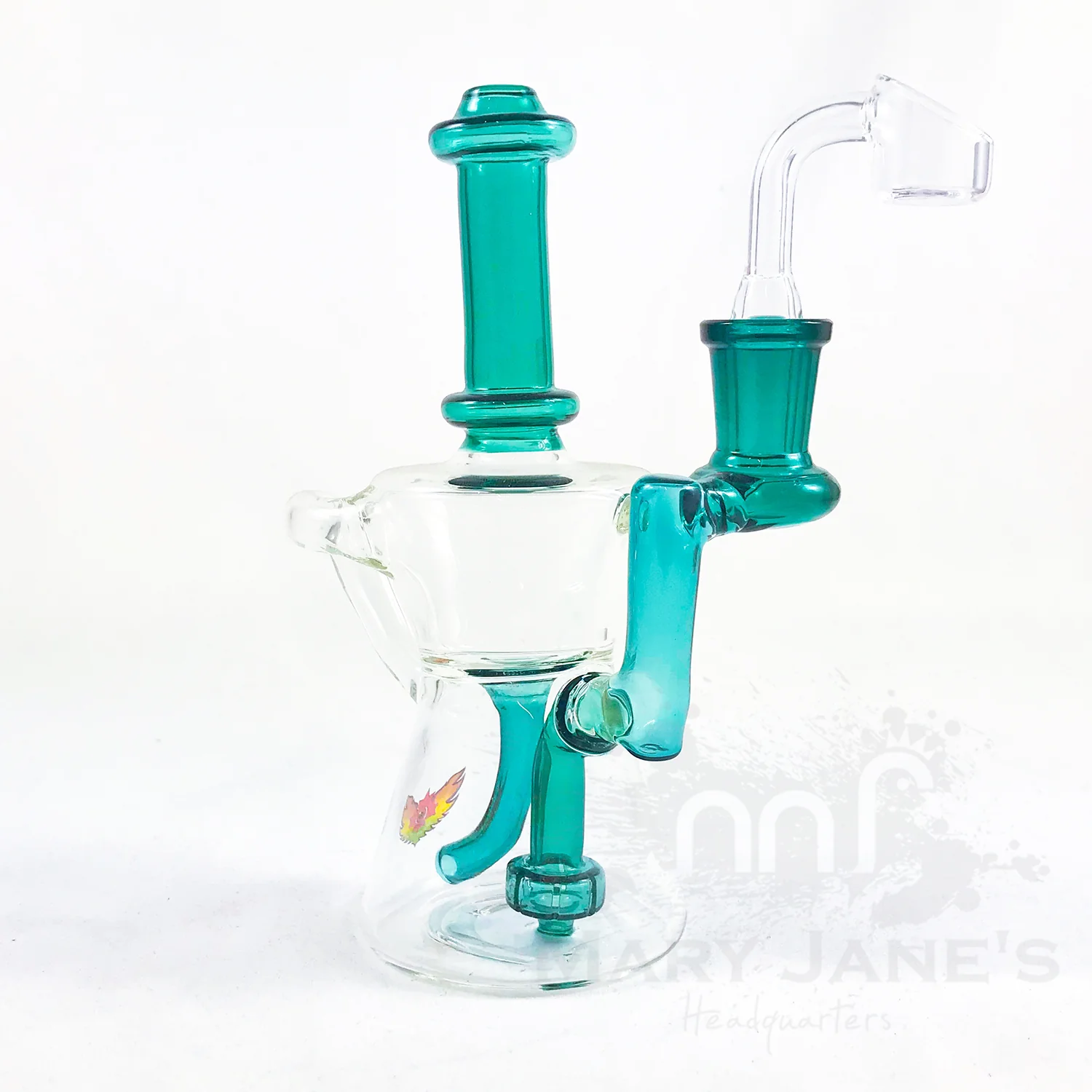 Red Eye Glass 6.5" Tall Knight Recycler Dab Rig - Image 3
