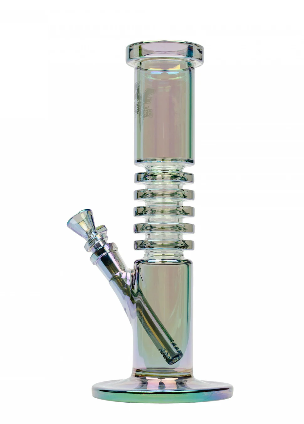 Red Eye Tek 12" Tall Metallic Terminator Finish Radiation Straight Tube Bong - Image 3