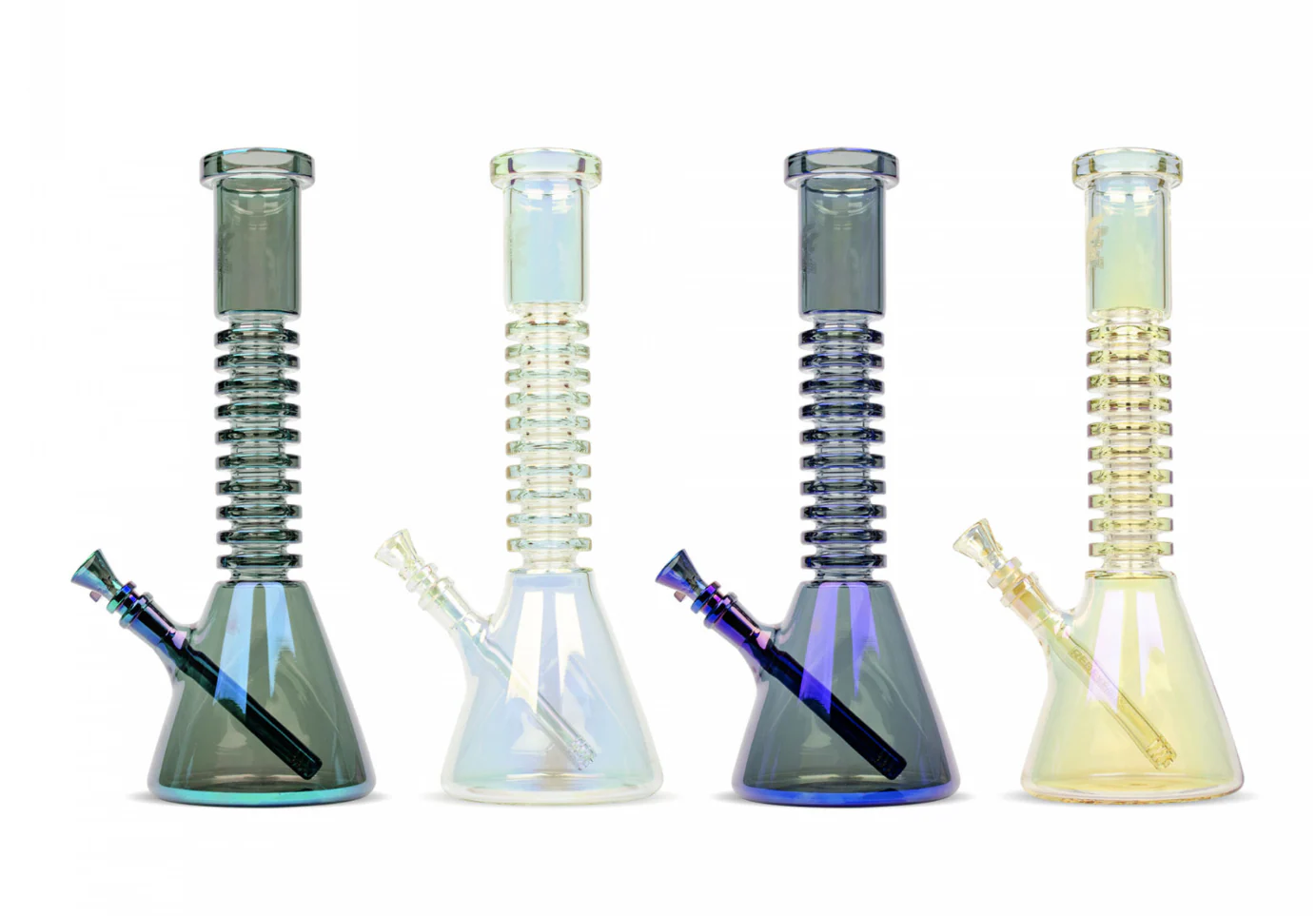 Red Eye Tek 15" Tall Metallic Terminator Finish Radiation Beaker Tube Bong - Image 4